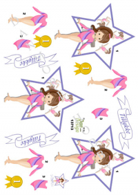 Billede: en lille gymnastikpige i stjerne, dan-design