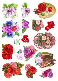Billede: 8 små blomsterbilleder, dan-design