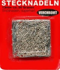 Billede: Knappenåle 13mm 50gram sølv
