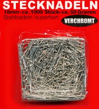 Billede: Knappenåle 18mm 50gram sølv
