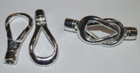 Billede: 1 stk. Magnetlås knude sølvf. 38x13x4mm Ø:4mm