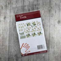 Billede: Dan Cuts Liljer indeholder store cala liljer der kan bruges til kort af forskellig art. Pakken indeholder blomster til 5 buketter bygget op i 3D samt ekstra blade. Du kan derfor sagtens få mere end 5 buketter hvis du ikke vil have 3D effekten. I alt finder du 35 dele i pakken.
Delene måler ca.: Lilje buket: 9,7x8,5 cm
