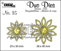 Billede: skæreskabelon Dies Crealies Duo Dies 35 blomst, førpris kr. 47,- nupris