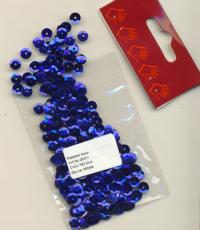 Billede: paillet 6mm ca. 500 stk. blå, førpris kr. 9,- nupris