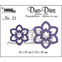 Billede: skæreskabelon Dies Crealies Duo Dies 21, 26 x 30 mm - 35 x 40 mm, kan bruges sammen med d2219, førpris kr. 50,- nupris