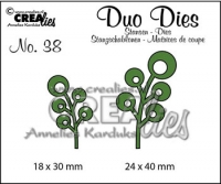 Billede: skæreskabelon Dies Crealies Duo Dies 38 runde blade, crealies, førpris kr. 48,- nupris