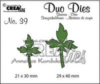 Billede: skæreskabelon Dies Crealies Duo Dies 39 blade, crealies, førpris kr. 48,- nupris