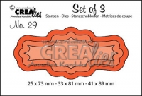 Billede: skæreskabelon 3 tags nr. 29, d2479, crea-lies, førpris kr. 50,00, nupris