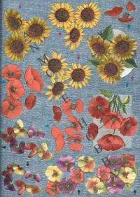 Billede: blomster, metallic dufex