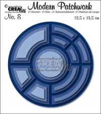 Billede: skæreskabelon Modern Patchwork, CLMP08, crea-lies, 13,5x13,5cm, førpris kr. 158,00, nupris