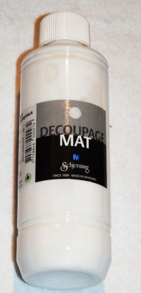 Billede: Decoupage lak (limlak) mat 250ml, Tørrer vandfast op, Schjerning