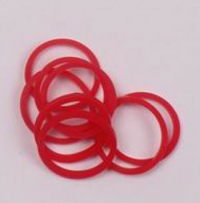 Billede: Loom silicone elastik rød ca. 300stk

incl. nål og clips/Passer til Loom board 