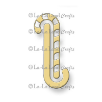 Billede: skæreskabelon polkagris/stok, Candy Cane, La-La Land Crafts, ca. 5x2cm, førpris kr. 98,- nupris