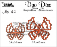 Billede: skæreskabelon Dies Crealies Duo Dies 44 sommerfugle, 28 x 30 - 37 x 40 mm, kan bruges sammen med d2851, førpris kr. 50,- nupris
