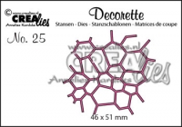 Billede: skæreskabelon mosaik, Dies Crealies Decorette CLDR25, 46 x 51 mm, førpris kr. 50,- nupris 