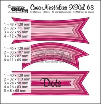 Billede: skæreskabelon Dies Crealies Crea-Nest-Lies XXL 63 med stitch, 13 dies, førpris kr. 165,- nupris