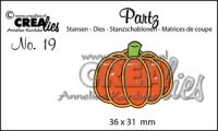 Billede: skæreskabelon græskar, Dies Crealies Partz CLPartz19, 36x31mm, førpris kr. 60,- nupris