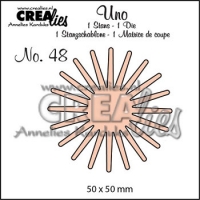 Billede: skæreskabelon blomst, Dies Crealies Uno 48 CLUno 48, 5x5cm, matcher med d3197