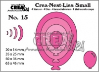 Billede: skæreskabelon små balloner, Dies Crealies Crea-Nest-Lies Small 15