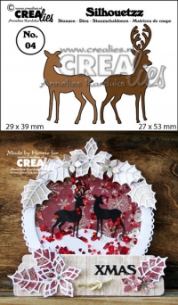 Billede: skæreskabelon rådyr, Dies Crealies Silhouetzz CLSH04, 29 x 39 mm - 27 x 53 mm