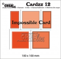 Billede: skære/prægeskabelon til at lave Impossible card, Dies Crealies Cardzz 12 CLCZ12, førpris kr. 90,- nupris