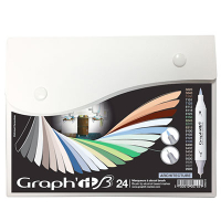 Billede: Graph'it Brush marker 24 stk. Architecture, førpris kr. 448,- nupris