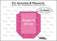 Billede: skæreskabelon lomme small, Dies Crealies pocket, CLJP653, 5 cm, førpris kr. 60,- nupris