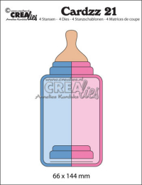 Billede: skæreskabelon stor sutteflaske, Dies Crealies Cardzz 21 CLCZ21 sutteflaske, 66 x 144 mm 