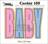 Billede: skæreskabelon BABY med skygge, Dies Crealies Cardzz 153 CLCZ153 baby, 102X127mm 
