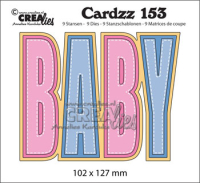 Billede: skæreskabelon BABY med skygge, Dies Crealies Cardzz 153 CLCZ153 baby, 102X127mm