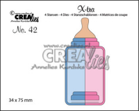 Billede: skæreskabelon mellem sutteflaske, Dies Crealies X-tra 42 Xtra42 sutteflaske, 34 x 75 mm 