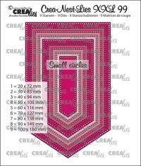 Billede: skæreskabelon flag med hulkant, Dies Crealies CLNestXXL 99 flag, max. 10 x 16 cm
