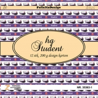 Billede: Ark 13,5x13,5 cm 200g 12stk student HG, førpris kr. 16,- nupris