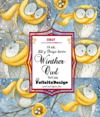 Billede: Toppers 9x9cm, 18 stk. 3 designs, 200g, Winther Owl, FelicitaDesign,førpris kr. 16,- nupris