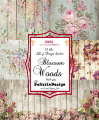 Billede: Toppers 9x9cm 18stk. 6 design, 200g Blossom Woods, FelicitaDesign