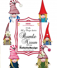 Billede: Toppers 9x9cm, 18 stk., 200g, Rumle Nisser, FelicitaDesign 