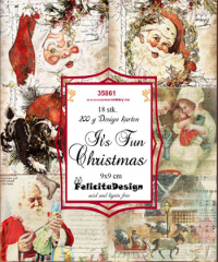 Billede: Toppers 9x9cm, 18 stk., 200g, It´s Fun Christmas, FelicitaDesign 