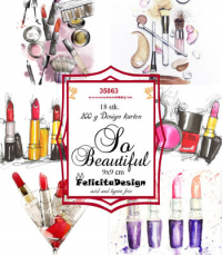 Billede: Toppers 9x9cm 18stk 200g So Beautiful, FelicitaDesign