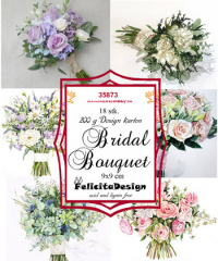Billede: Toppers 9x9cm, 18 stk., 200g, Bridal Bouquet, FelicitaDesign