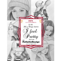 Billede: Toppers 9x9cm, 18stk., 200g, konfirmation, I feel Pretty, FelicitaDesign