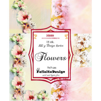 Billede: Toppers 9x9cm, 18 stk., 3 x 6 designs, 200g karton, Flowers, FelicitaDesign