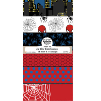 Billede: Papirblok til slimcard, 10x21cm, In the Darkness, 200g, 18 ark, 3x6 design, FelicitaDesign, førpris kr. 30,- nupris