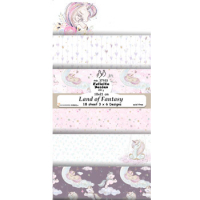 Billede: Papirblok til slimcard, 10x21cm, Land of Fantasy, 200g, 18 ark, 3x6 design, FelicitaDesign, førpris kr. 30,- nupris  