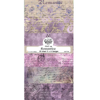Billede: Papirblok til slimcard, 10x21cm, Romantica, 200g, 18 ark, 3x6 design, FelicitaDesign, førpris kr. 30,- nupris