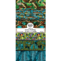 Billede: Papirblok til slimcard, 10x21cm, Gone Fishing, 200g, 18 ark, 3x6 design, FelicitaDesign, førpris kr. 30,- nupris