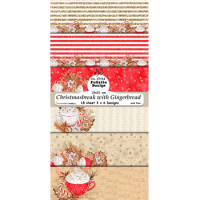 Billede: Slimcard 10x21cm, 3x6 designs, 200 gr. karton, Christmasbreak with Gingerbread, FelicitaDesign