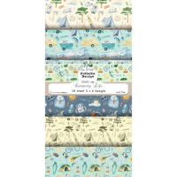 Billede: Slimcard 10x21cm 200g, 18 ark, 3x6 designs, Camping Life, FelicitaDesign