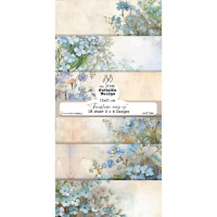 Billede: Papirblok til slimcard, 10x21cm, Forlem mig ej, 200g, 18 ark, 3x6 design, Felicita Design 