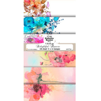 Billede: Mini slimcard 7,5x15cm, 18 ark, 3 x 6 designs, 200g, Delightful Flowers, FelicitaDesign