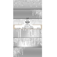 Billede: Mini slimcard 7,5x15cm, 18 ark, 3 x 6 designs, 200g, Shinning Silver, FelicitaDesign, førpris kr. 20,- nupris
